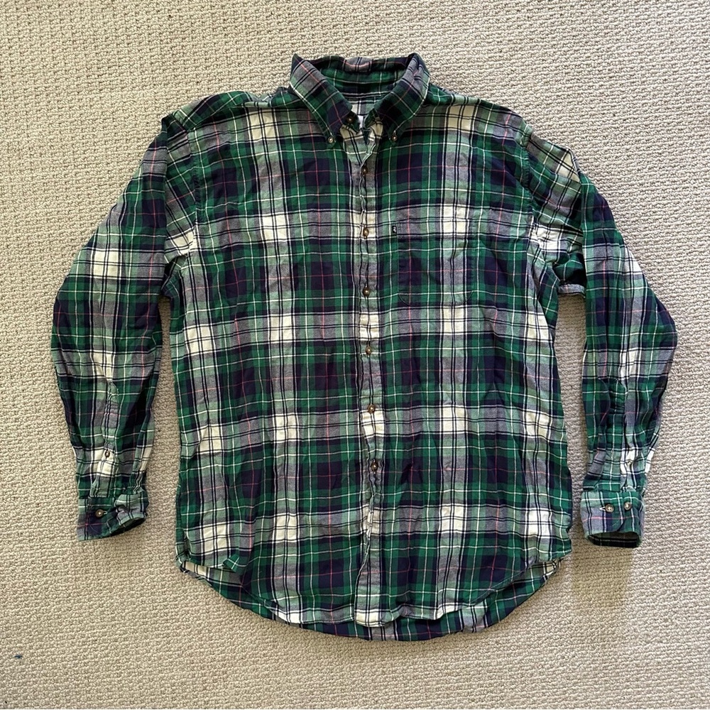Brooks Brothers Men's Long Sleeve Plaid Flannel Button-Down Shirt Size XL